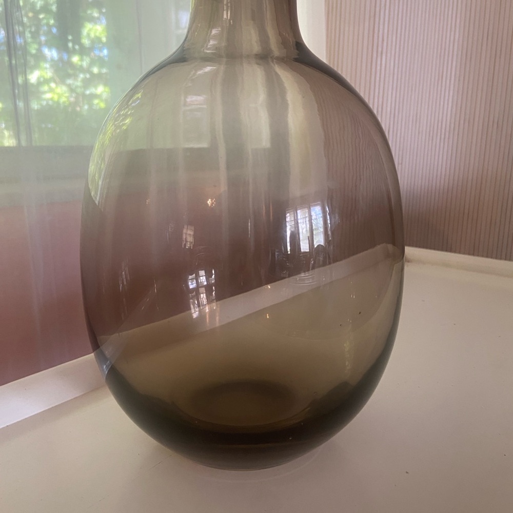 Elegant Smoky Glass Vase